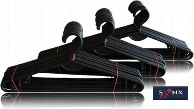 Synx Tools Kledinghangers Zwart 30 stuks - Ophangers - Kleding op hang- Babykleding - Kleerhangers - Multi Pack