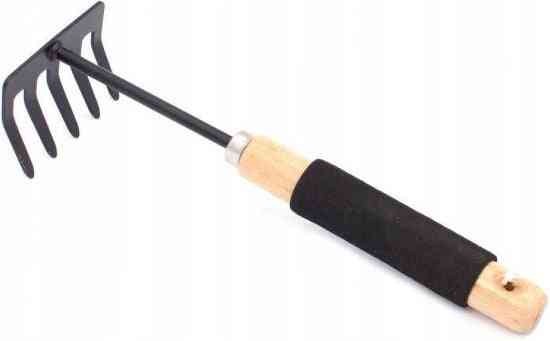 Synx Tools Mini Tuinhark Metaal - Schoffel Mini- Mini tuingereedschap - Onkruidverwijderaar - Handgereedschap - Moestuin benodigheden