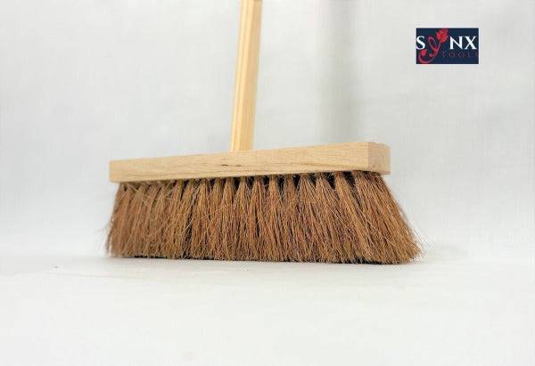 Synx Tools Zaalveger 29 cm - Zachte bezems haren - Tuin - Veger - Schoonmaken - Bezem - Incl. Steel 120cm