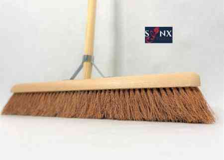 Synx Tools Bezem Coco zaalveger 60cm met steel 160cm