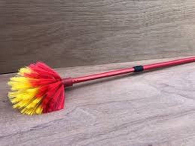 Synx Tools - Ragebol met Telescoopsteel 110/210 cm - Plumeau - Schoonmaak Spinnenweb - Huishoudartikelen