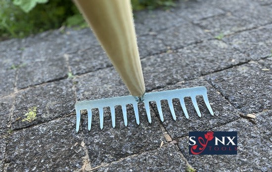 Synx Gartenrechen 12 Zähne – verzinkt – komplett mit 160 cm langem Stiel