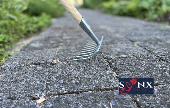 Synx Tools Tuinhark 8 Tanden verzinkt Hark Harken Bladharken Bodembewerkers Onkruidverwijderaar Tuinartikelen Compleet Incl. 160cm steel