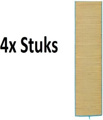 4x Rieten Strandmat - Set -  Oprolbare Rietmat - Ligmat Voor Buiten - 60x180cm  - Diverse Kleuren