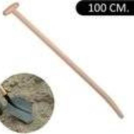 schopsteel gebogen 100 cm – houten steel voor schep of steekschop