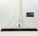 Synx Tools Paardenhaar 80cm - Zaalveger / Kamerveger - Zachte bezem - Bezemsteel - Veger schoonmaken - Bezems Binnen - Bezem zacht met Steel 160 cm