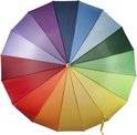 2x Parapluie Arc-en-Ciel Manche en Bois 130 cm - 2 Pièces