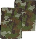 2x Groene Camouflage Afdekzeilen 3x4m - Dekkleed