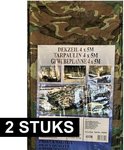 2x Groene Camouflage Afdekzeilen 470x364 cm - Dekkleed