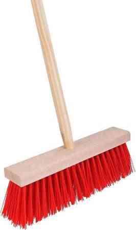 Synx Tools Harde Bezem Rood 30cm - Incl steel 120cm