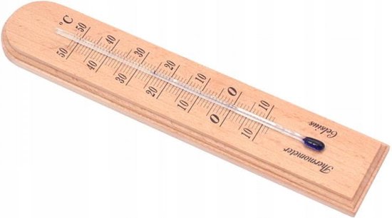 Synx Thermometer Hout Design 20cm - Compact - Buitenthermometer