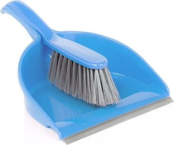 Synx Tools Kehrschaufel und Besen, blaue Kunststoff-Reinigungsmittel