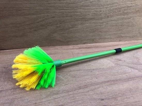Synx Tools - Ragebol met Telescoopsteel 110/210 cm - Plumeau - Schoonmaak Spinnenweb - Huishoudartikelen