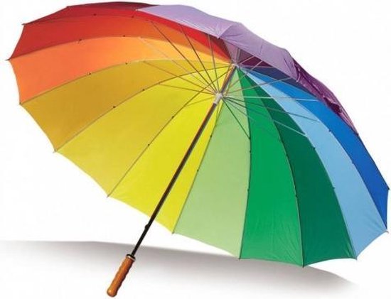 Golfparaplu - Regenboogkleuren - 130 cm