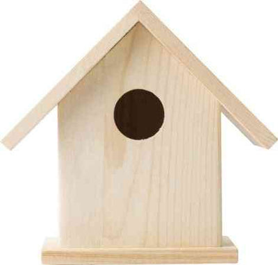 Synx Tools Vogelhuisje Hout - Vogelartikelen - vogelbad - Vogels - Vogels accessoires - Vogelhuis - 10.4 x 9.6 x 12.3cm
