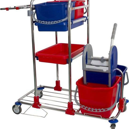 Synx Tools Chrome Reinigungswagen – Räder – Systemwagen
