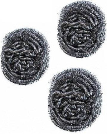 12x Stainless Steel Pan Sponges - Silver Sponges - Cleaning Sponge