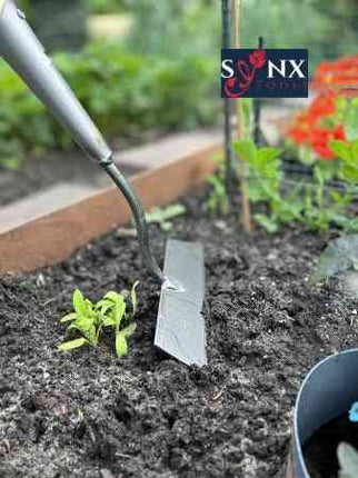 Synx Tools Hacke 22cm - Schubhacke - Unkrautentferner - 160 cm Stiel