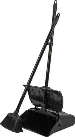 2x Synx Tools Luxe Stoffer en Blik Zwart - Automatische Opvangblik - 108x34x18 cm