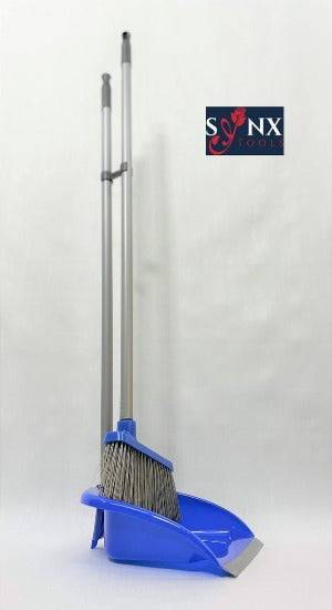 Synx Tools Stoffer & Blik Bluemotion 80 cm met lange stelen  - Schoonmaak artikelen - Bezems / Veger - Bodembewerkers - Bezem - Stelen 80cm