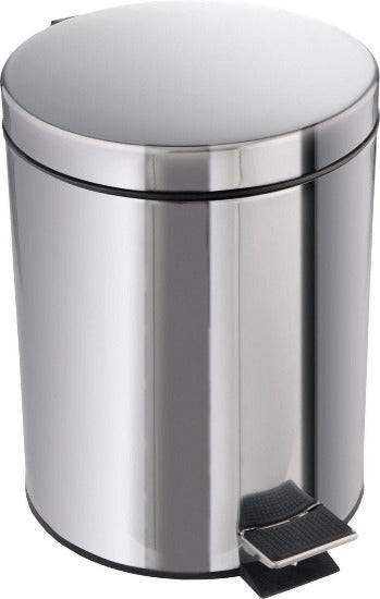3x RVS Pedaalemmers 5L - Kleine Prullenbakken