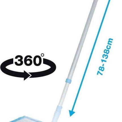 2Clean Vloerwisser Aluminium - Microvezel Doek - 78-138 cm