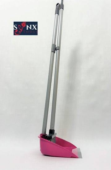 Synx Tools Stoffer & Blik Maria Paars Set - Stoffer Blik set - Stoffer en blik open model met lange stelen - Bezem / Veger en blik met lange steel
