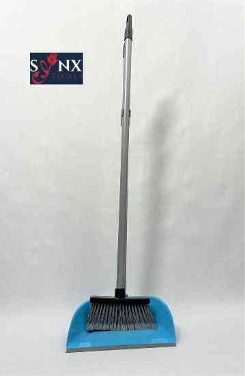 Synx Tools Stoffer & Blik Maria Baby Blauw Set - Stoffer Blik set - Stoffer en blik open model met lange stelen - Bezem / Veger en blik