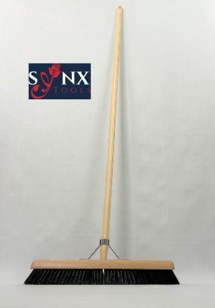 Synx Zaalveger 50cm Paardenhaar - Zachte Bezem - Met Steel 150cm