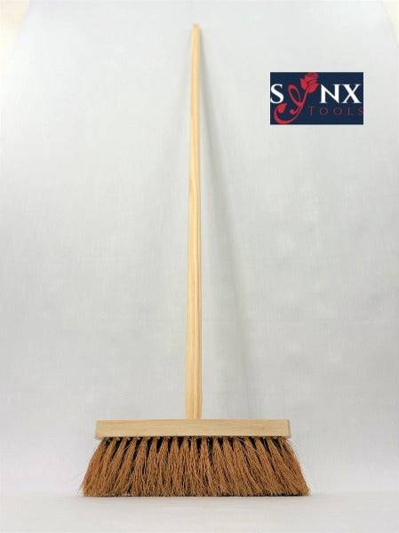 Synx Tools Zaalveger 29 cm - Zachte bezems haren - Tuin - Veger - Schoonmaken - Bezem - Incl. Steel 120cm