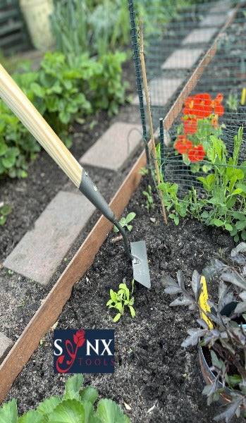 Synx Tools - Gesmede Rechte Schoffel 12cm - 160 cm steel met Hilt - Onkruidbestrijding