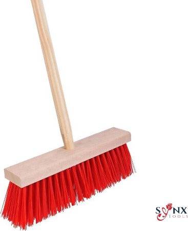 Synx Tools Harde Bezem Rood 30cm - Incl steel 150cm