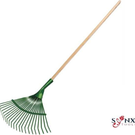 Synx Tools verstelbare bladhark met 150 cm steel – 22 tanden – werkbreedte 36-58 cm