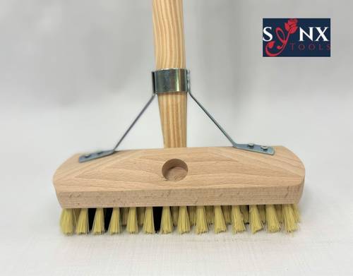 Synx Tools Luiwagen Fiber 22cm Schrobber Schoonmaakbezem Schrobborstels Incl. Steel 150 cm