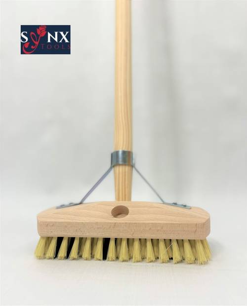 Synx Tools Luiwagen Fiber 22cm Schrobber Schoonmaakbezem Schrobborstels Incl. Steel 150 cm