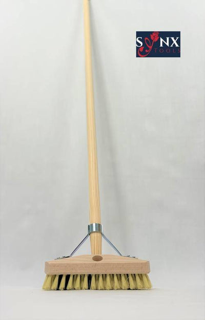 Synx Tools Luiwagen Fiber 22cm Schrobber Schoonmaakbezem Schrobborstels Incl. Steel 150 cm