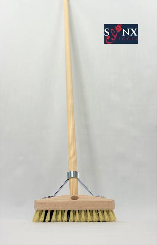 Synx Tools Luiwagen Fiber 22cm Schrobber Schoonmaakbezem Schrobborstels Incl. Steel 150 cm