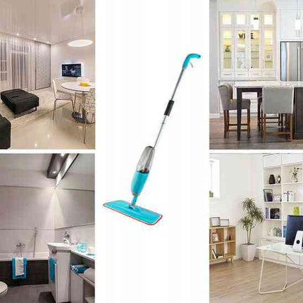 Spray Mop - Schoonmaak Zwabber met Steel & Microvezel Doek